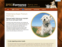 Tablet Screenshot of proformancepet.com